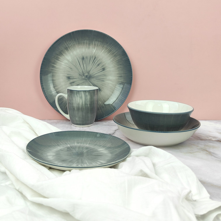 Картинка Салатник фарфоровый 15 см 600 мл Eden grey Коралл