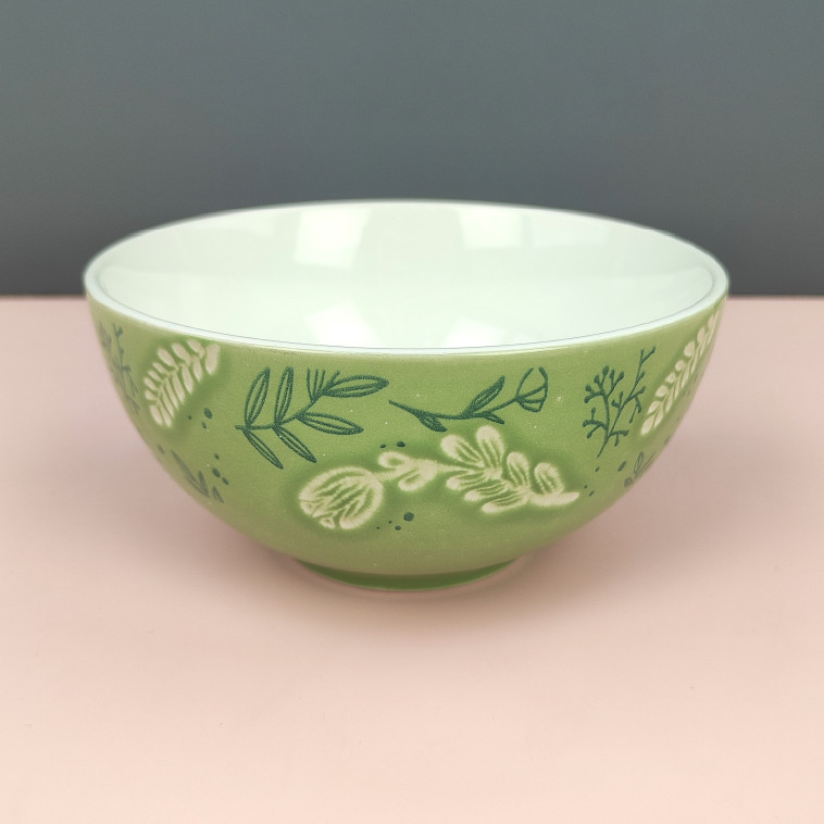 Картинка Салатник фарфоровый 17 см 650 мл Grassy Коралл