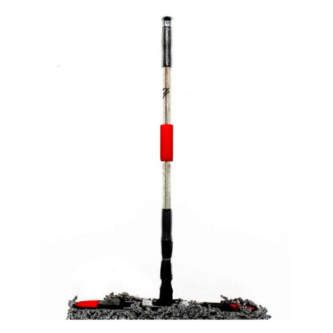 Швабра металлическая 125 см насадка микрофибра 14х60 см черенок металл телескоп Baizheng