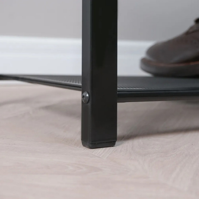 Фотография Банкетка металлическая 88,5**30*49 см черный сиденье горчичный Торонто 33С ЗМИ