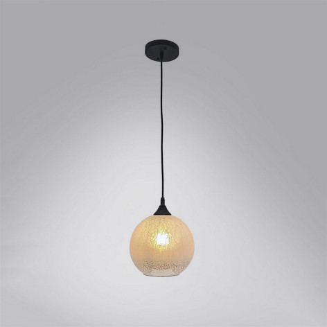 Люстра кухонная 1 плафон 25*22*80 см Е27 60Вт 4м2 плафон стекло черный Baizheng