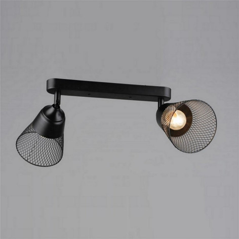 Светильник спот 2 плафона 38*12,5*22 см Е27 60Вт 4м2 плафон металл черный Baizheng