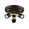 Мини фото Светильник спот 3 плафона 29*15 см GU10 50Вт 6м2 черный медь Baizheng
