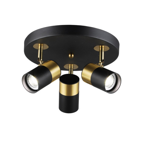 Светильник спот 3 плафона 29*15 см GU10 50Вт 6м2 черный медь Baizheng