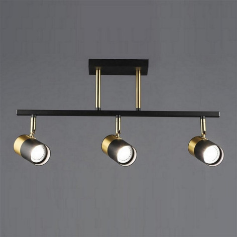 Светильник спот 3 плафона 52,5*6*27 см GU10 50Вт 6м2 черный медь Baizheng
