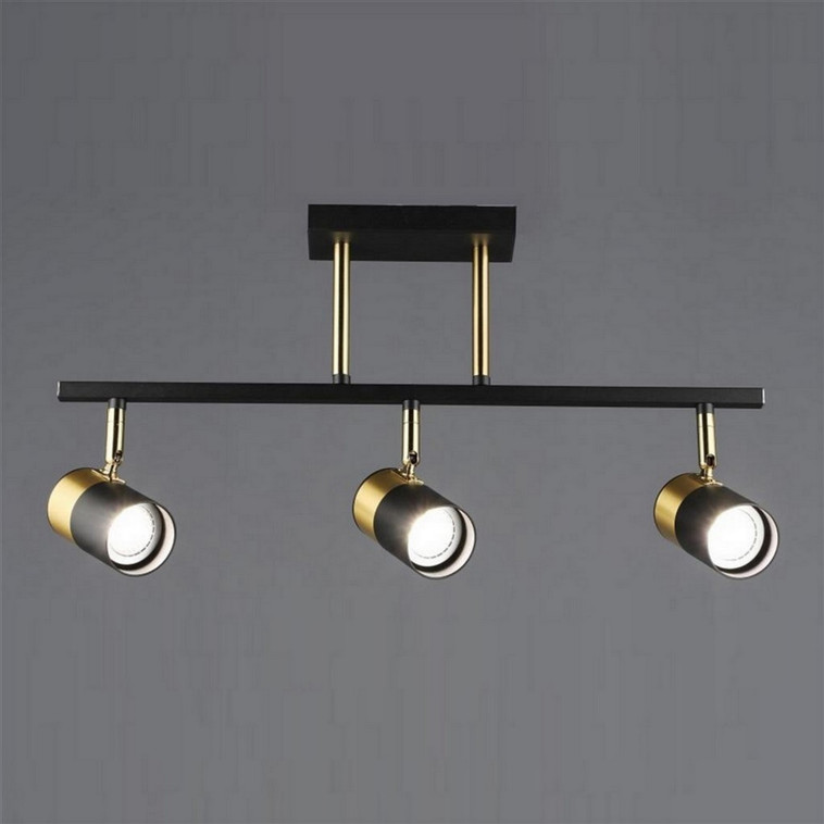 Светильник спот 3 плафона 52,5*6*27 см GU10 50Вт 6м2 черный медь Baizheng