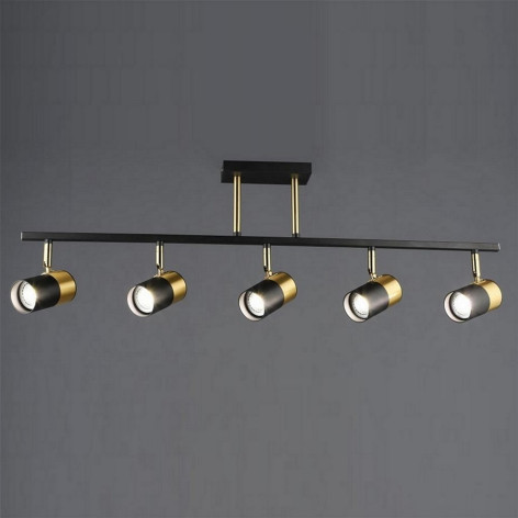 Светильник спот 5 плафонов 82,5*6*27 см GU10 50Вт 10м2 черный медь Baizheng