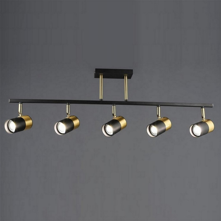 Светильник спот 5 плафонов 82,5*6*27 см GU10 50Вт 10м2 черный медь Baizheng