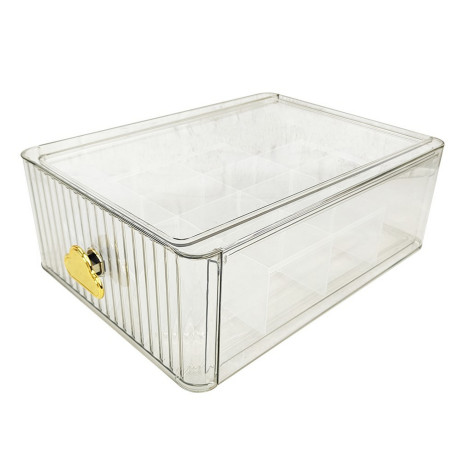 Органайзер пластиковый 335х250х120 мм 16 ячеек для шкафа прозрачный Baizheng