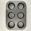 Мини фотография Форма металлическая 26,5х18,5х2,5 см для выпечки 6 кексов с антипригарным покрытием Baizheng