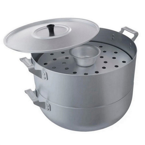 Манты-казан алюминиевый  6 л металлическая крышка 4 сетки Эконом Scovo