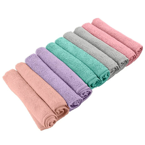 Салфетка микрофибра 10 шт 25х25 см 200 гp/м² MFS-05/10 Рыжий кот