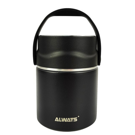 Термос пластиковый  0,6 л широкое горло колба нерж сталь контейнер Baizheng