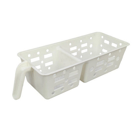 Органайзер пластиковый 315х120х80 мм 2 секции универсальный M белый Полимербыт