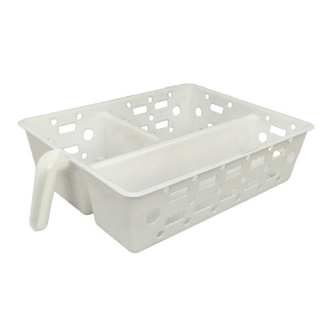 Органайзер пластиковый 330х230х80 мм 3 секции универсальный L белый Полимербыт