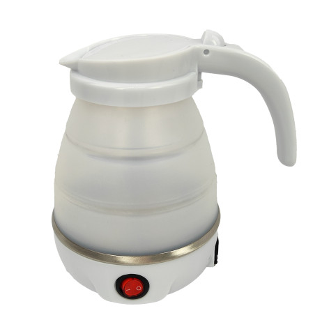 Чайник силиконовый электрический 0,6 л 0,6 кВт складной белый Baizheng