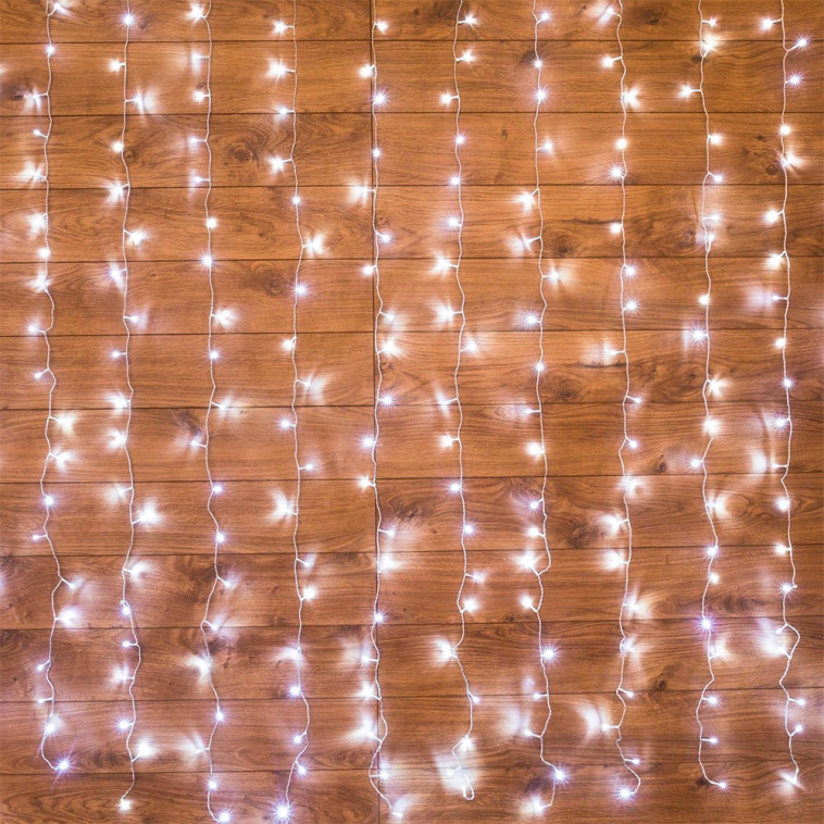 Фото Гирлянда светодиодная  2*1,5 м 132 led карандаш белый Fex