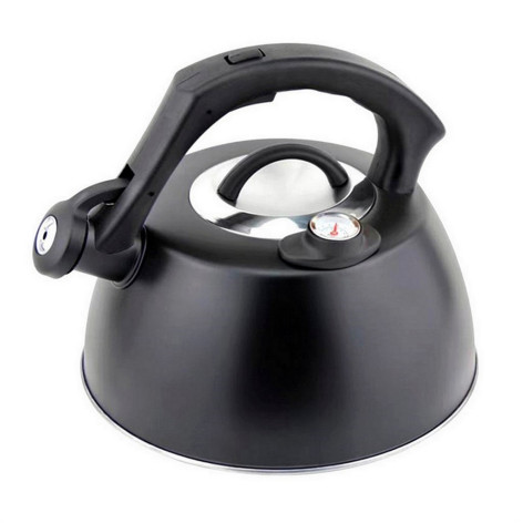Чайник нержавеющая сталь 3 л со свистком черный Baizheng