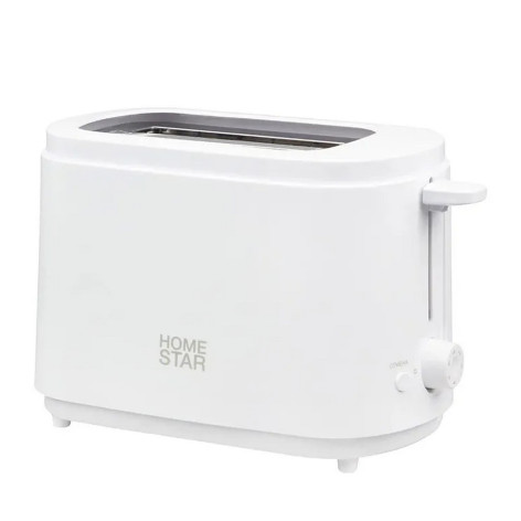Тостер 750 Вт 2 слота для хлеба 6 режимов поддон белый HS-1050 HomeStar