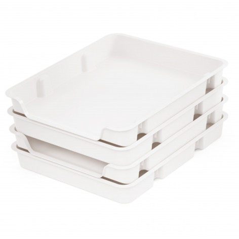 Лоток пластиковый для заморозки продуктов 4 шт 345х290х100 мм белый Альтернатива
