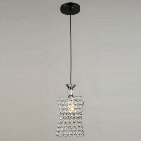 Люстра кухонная 1 плафон 13,5*13,5*80 см Е27 60Вт 4м2 плафон стекло черный Baizheng