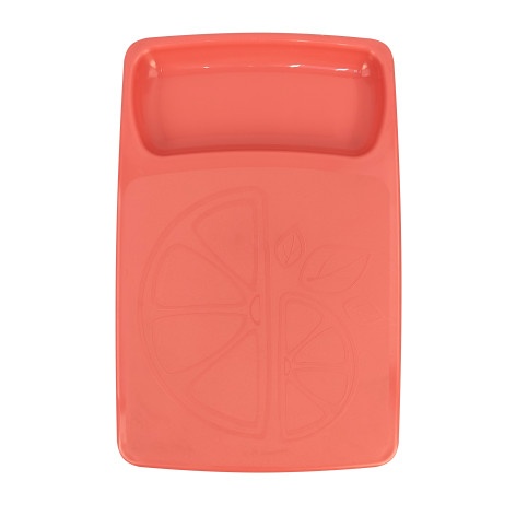 Доска пластиковая разделочная с лотком 37,2х24,3х2,7 см коралл Krita Berossi
