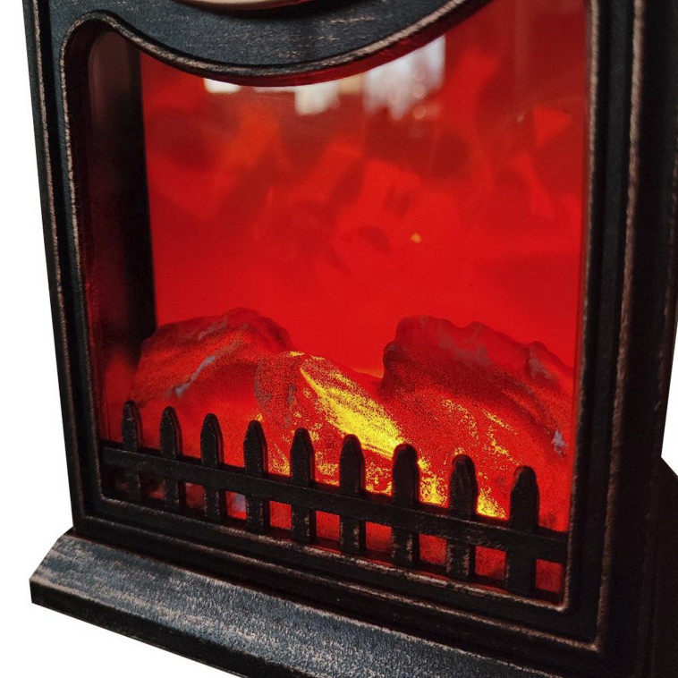 Фото Камин 15*10*26 см пластик стекло Часы коричневый NP-7024 Baizheng