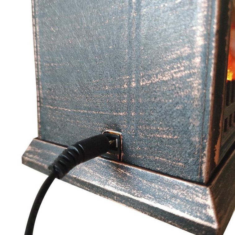 Фотография Камин 15*10*26 см пластик стекло Часы коричневый NP-7024 Baizheng