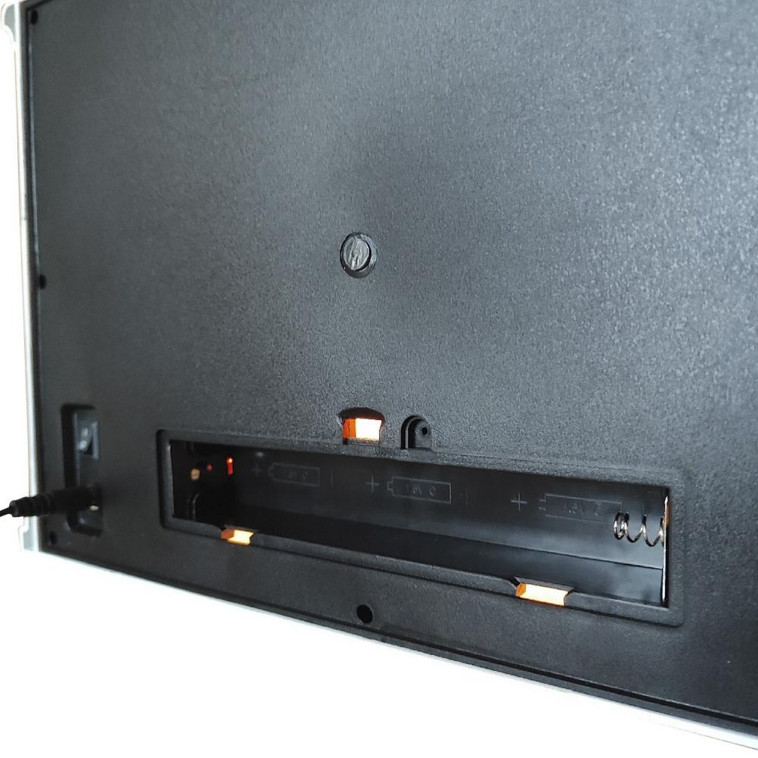 Картинка Камин 27*10*27 см пластик стекло белый NP-7022 Baizheng