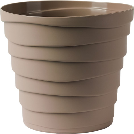 Кашпо пластиковое  0.9 л серебряный Бархан Bmc