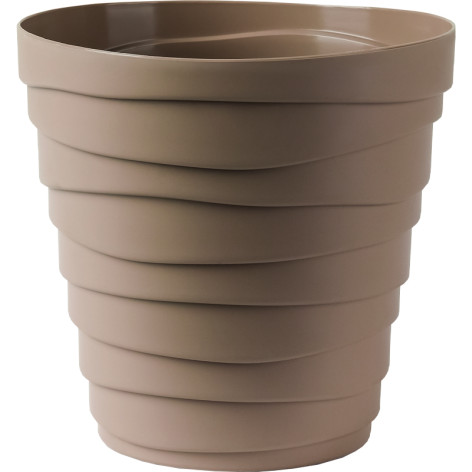 Кашпо пластиковое  3,5 л белый Бархан Bmc