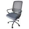 Мини фото Кресло офисное 59*98 см до 120 кг механизм качания сетка серый Baizheng
