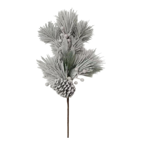 Ветка декоративная 30 см ягоды шишки NP-2663 Baizheng