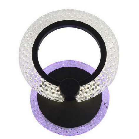 Бра светодиодный 1 плафон 8*19*22,5 см 22 Вт 820 LM 5м2 акрил 3 цвета черный Baizheng