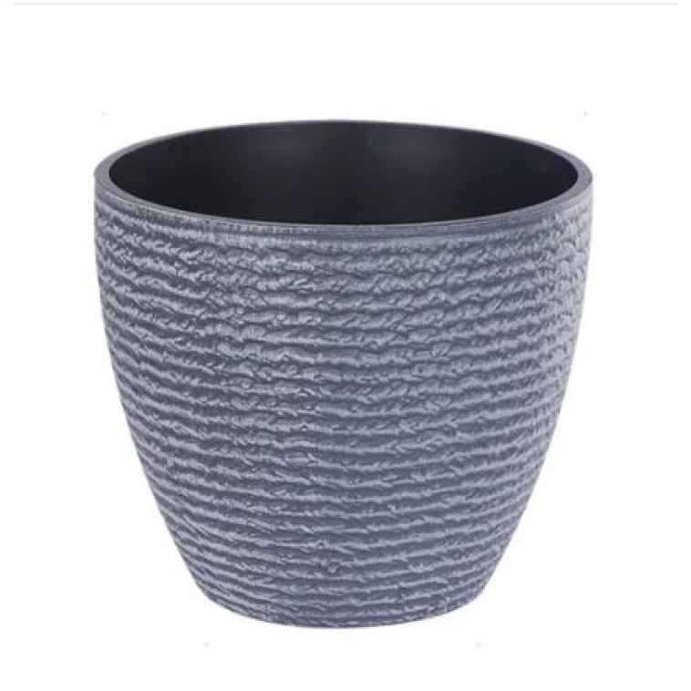 Горшок пластиковый 10,3 л 27*25*23 см серо-синий Baizheng
