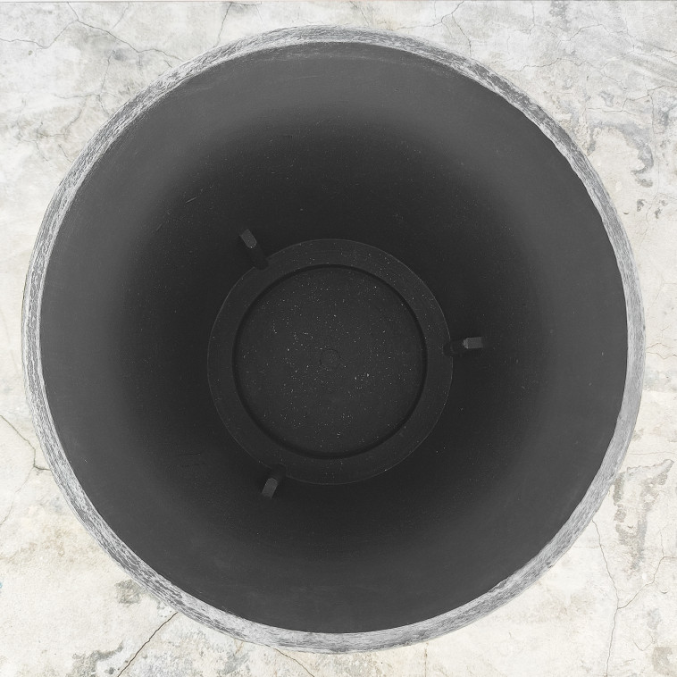 Картинка Горшок пластиковый 15,4 л 27*25*28 см серо-синий Baizheng