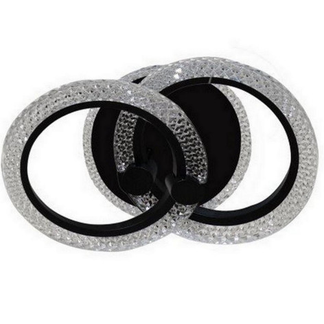 Люстра светодиодная 2 плафона 12*26*26 см 44Вт 1650 LM 10м2 3 цвета черный Baizheng