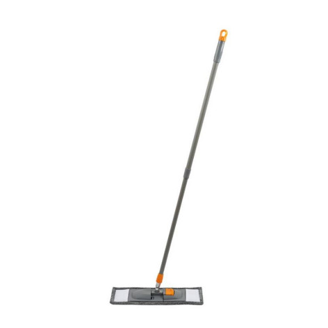Швабра металлическая 120 см насадка микрофибра 46*16 см телескоп серо-черны Mop Blesk Leonord