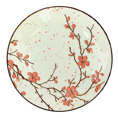 Тарелка фарфоровая десертная  20 см Sakura Коралл