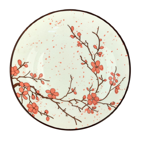 Тарелка фарфоровая обеденная 23 см Sakura Коралл