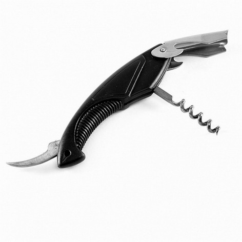 Открывалка нержавеющая сталь 14,5 см пластиковая ручка 3 в 1 Webber