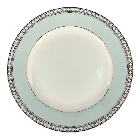 Тарелка фарфоровая десертная 19 см бело-золотой Chelsea Коралл