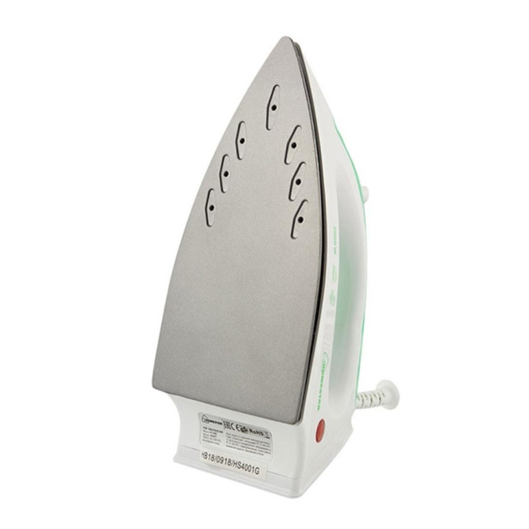 Изображение Утюг 2 кВт тефлоновое покрытие пар бело-зеленый HS-4001 HomeStar