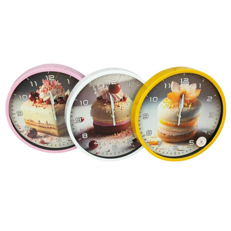 Часы пластиковые настенные 27 см круглые Кухня Baizheng