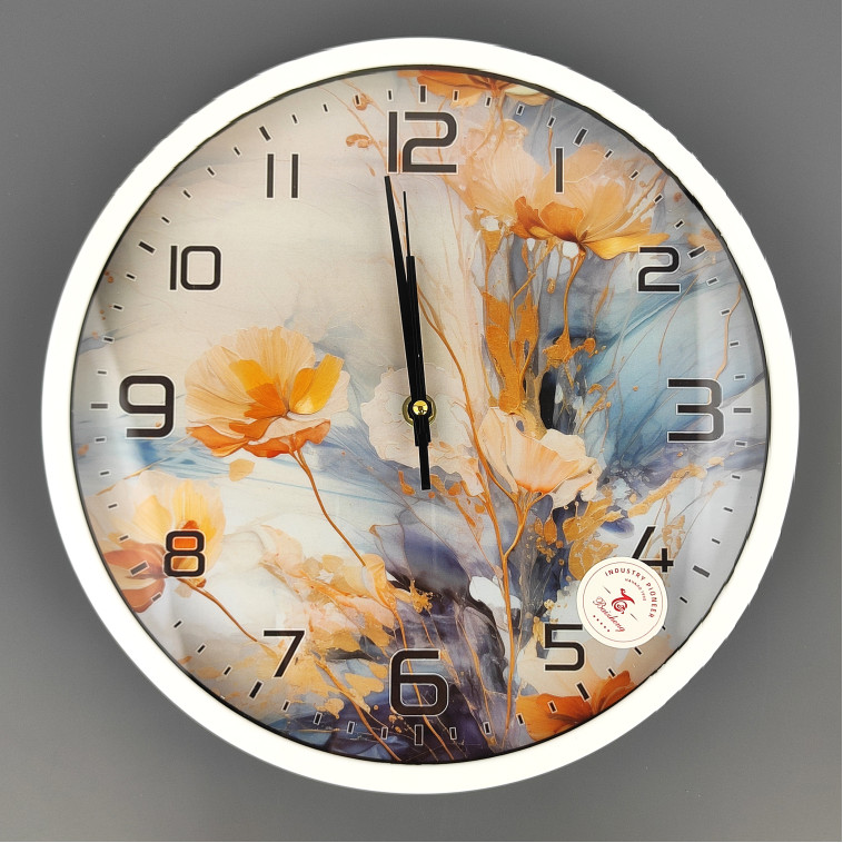 Фото Часы пластиковые настенные 27 см круглые Кухня Baizheng
