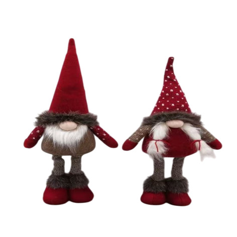Фигурка новогодняя 50 см красный микс Гном NP-5088 Baizheng
