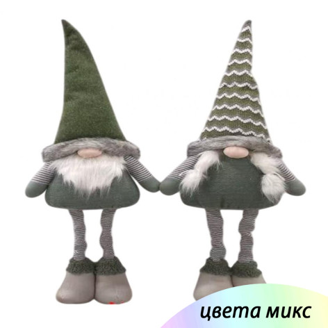 Фигурка новогодняя 50 см зеленый микс Гном NP-5094 Baizheng