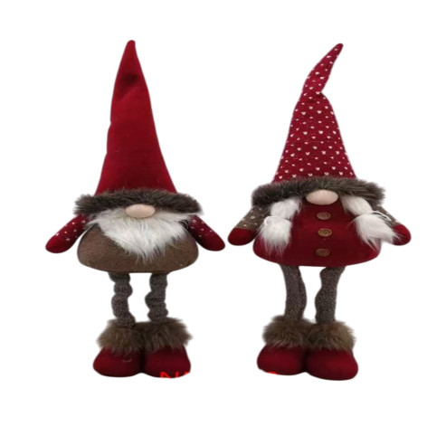 Фигурка новогодняя 65 см красный микс Гном NP-5089 Baizheng