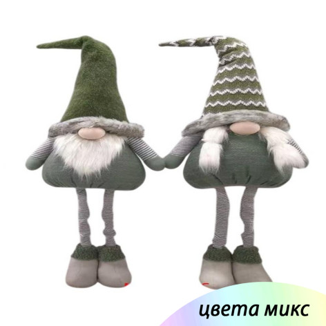 Фигурка новогодняя 80 см зеленый микс Гном NP-5096 Baizheng