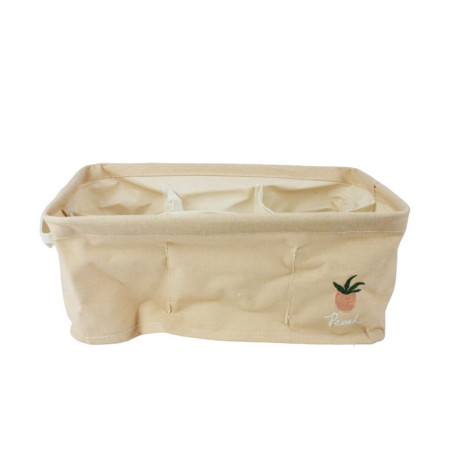 Органайзер текстильный 6 ячеек 30х20х10 см для хранения вещей пудровый Baizheng